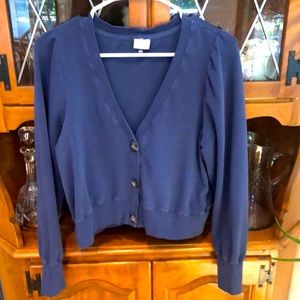 Small Good Hart blue cotton cardigan
